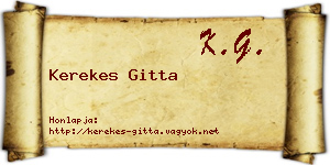Kerekes Gitta névjegykártya